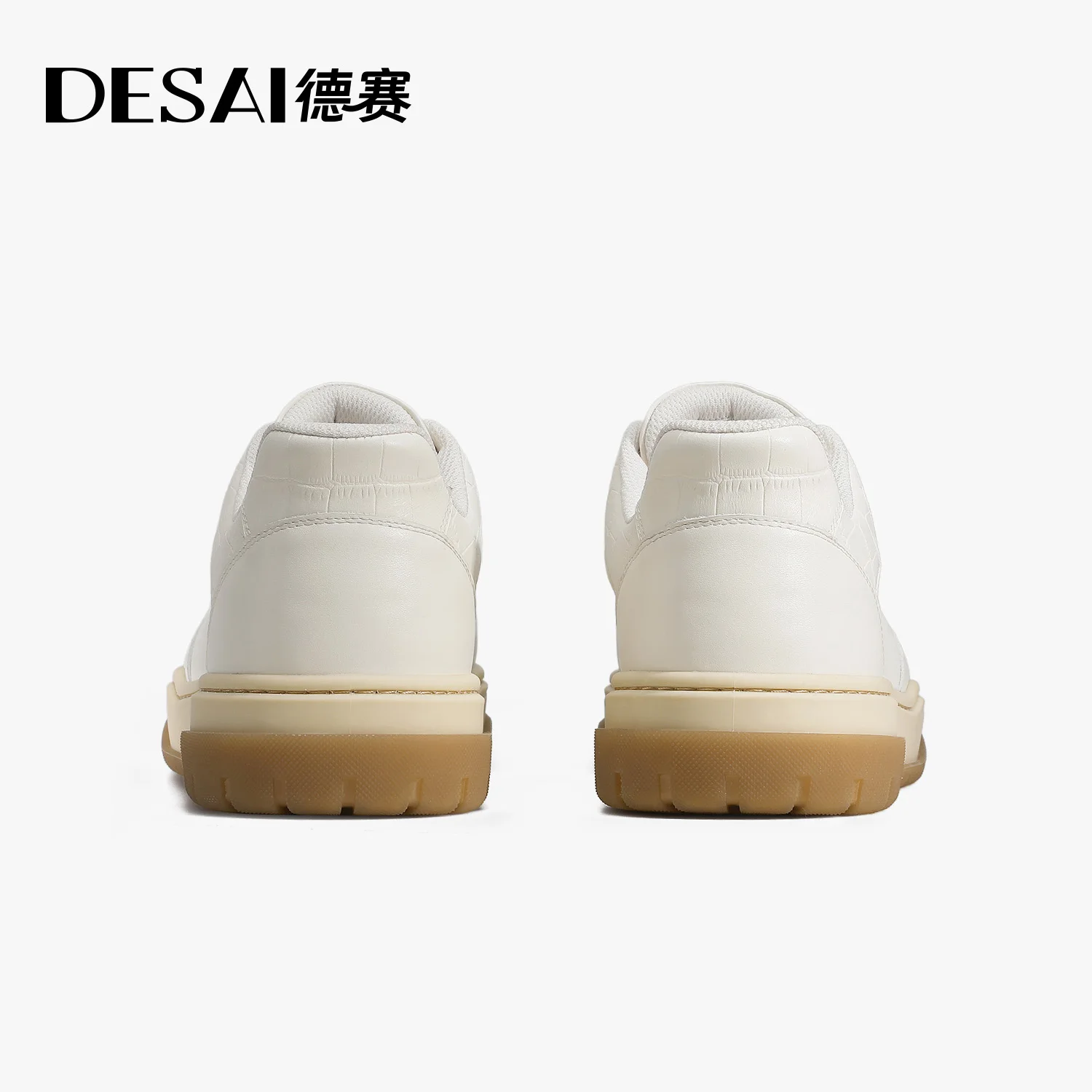 DESAI Chaussures de sport, chaussures blanches, chaussures décontractées antidérapantes et résistantes à l'usure pour hommes, polyvalentes pour un usage quotidien