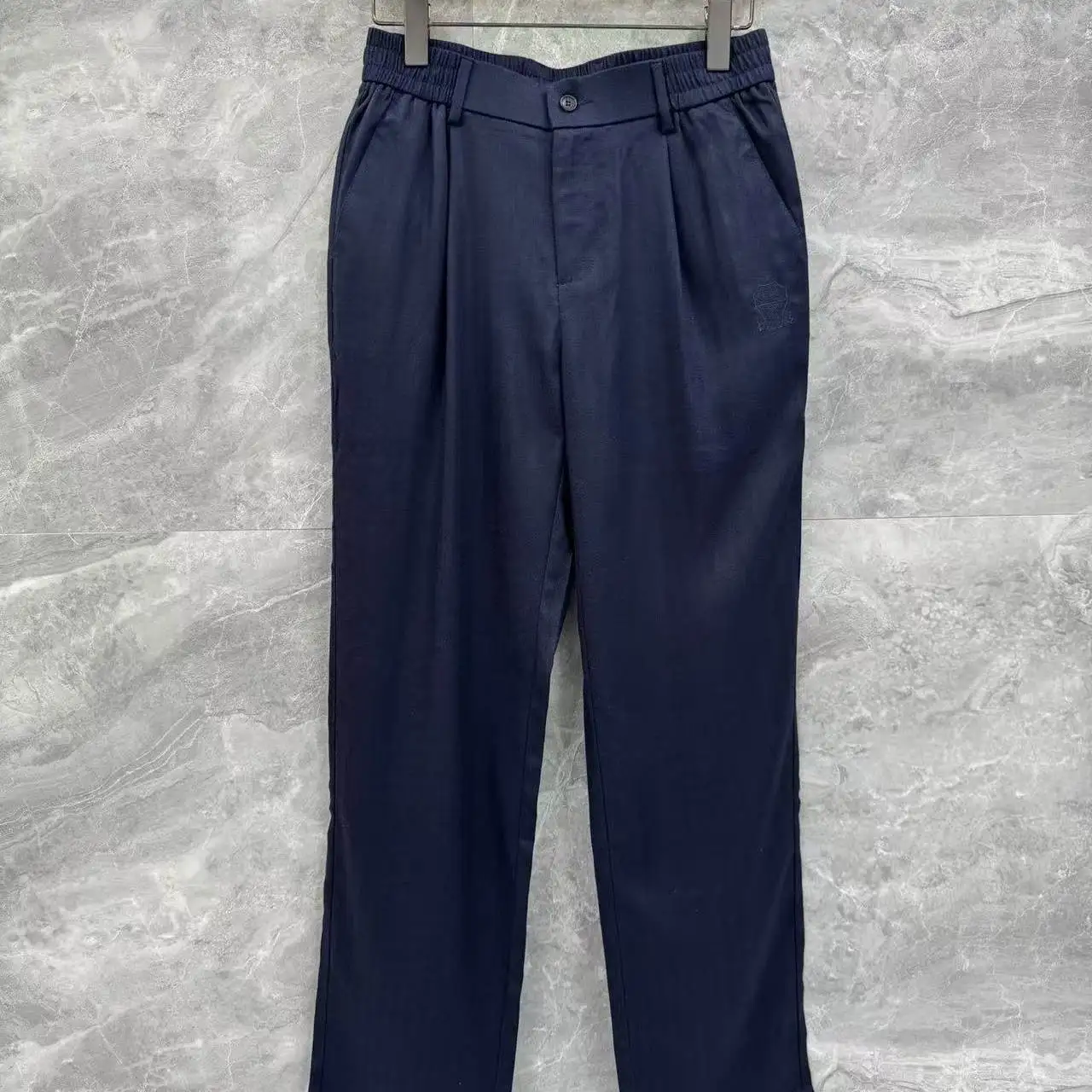 Italian minimalist BC linen minimalist straight slacks