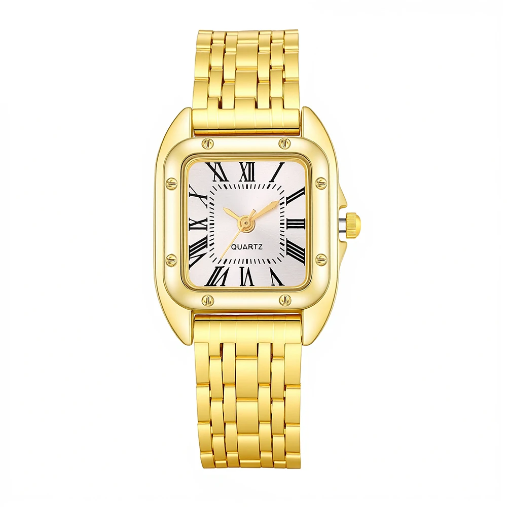 ساعة كوارتز رجالية كاجوال خفيفة فاخرة ومتوافقة مع سوار فولاذي من Golden Business، مناسبة لهدايا عيد الميلاد والهالوين #4