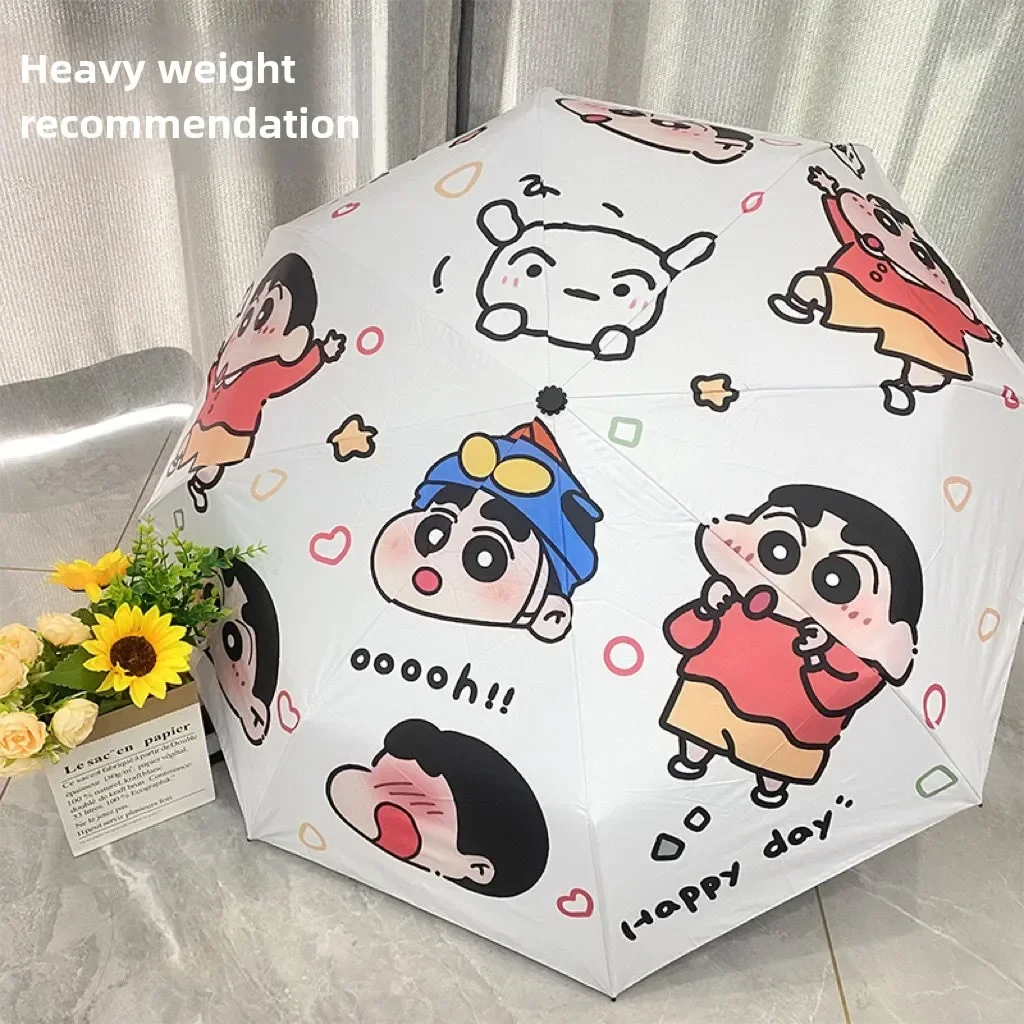 

Crayon Shin-chan New Fully Automatic Folding Umbrella Rain or Shine Sun Shade Anti-UV Umbrella Cartoon Anime Peripheral Gift