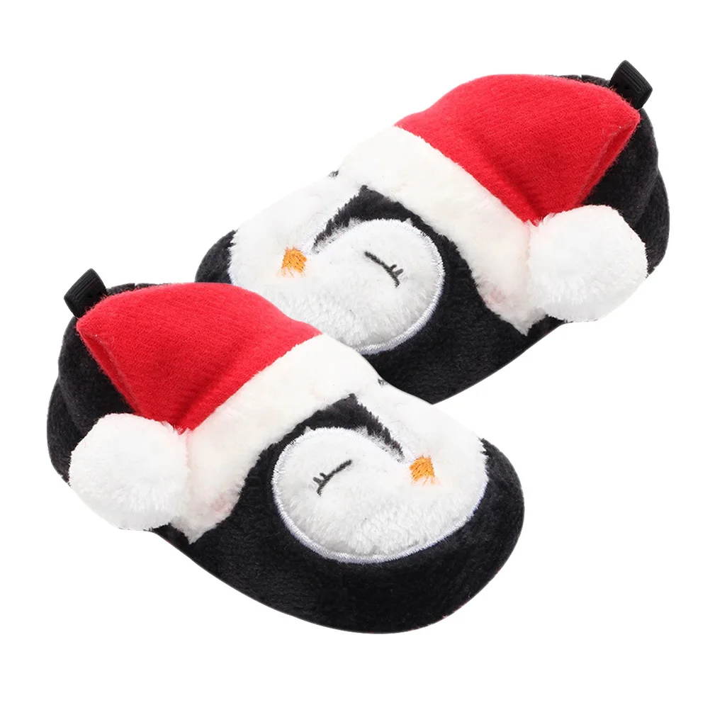 

1 Pair Baby Moccasins 11Cm Prewalker Shoes Non-Slip Soft Sole Lightweight Elastic Ankle Warm Thick Socks Shoes For Girls Infant