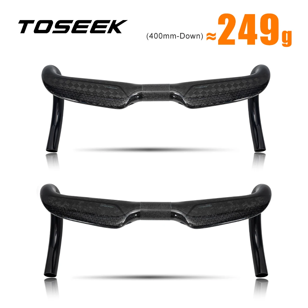 

TOSEEK 8K глянцевый дорожный карбоновый руль 380/400/420/440 мм UD матовый внутренний маршрутизационный руль для дорожного велосипеда аксессуары для велосипеда ﻿