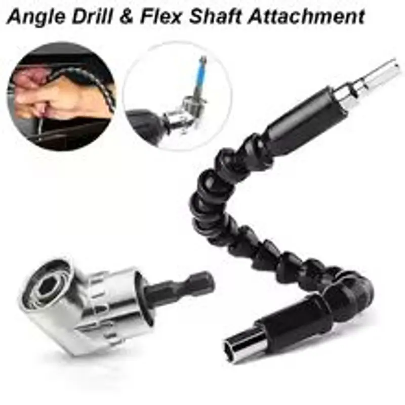 Angle Drill Attachment Screwdriver Adapter Flexible Shaft Soft Extension Holder Screw Driver Magnetic 1/4 Hex Bit Socket Chuck