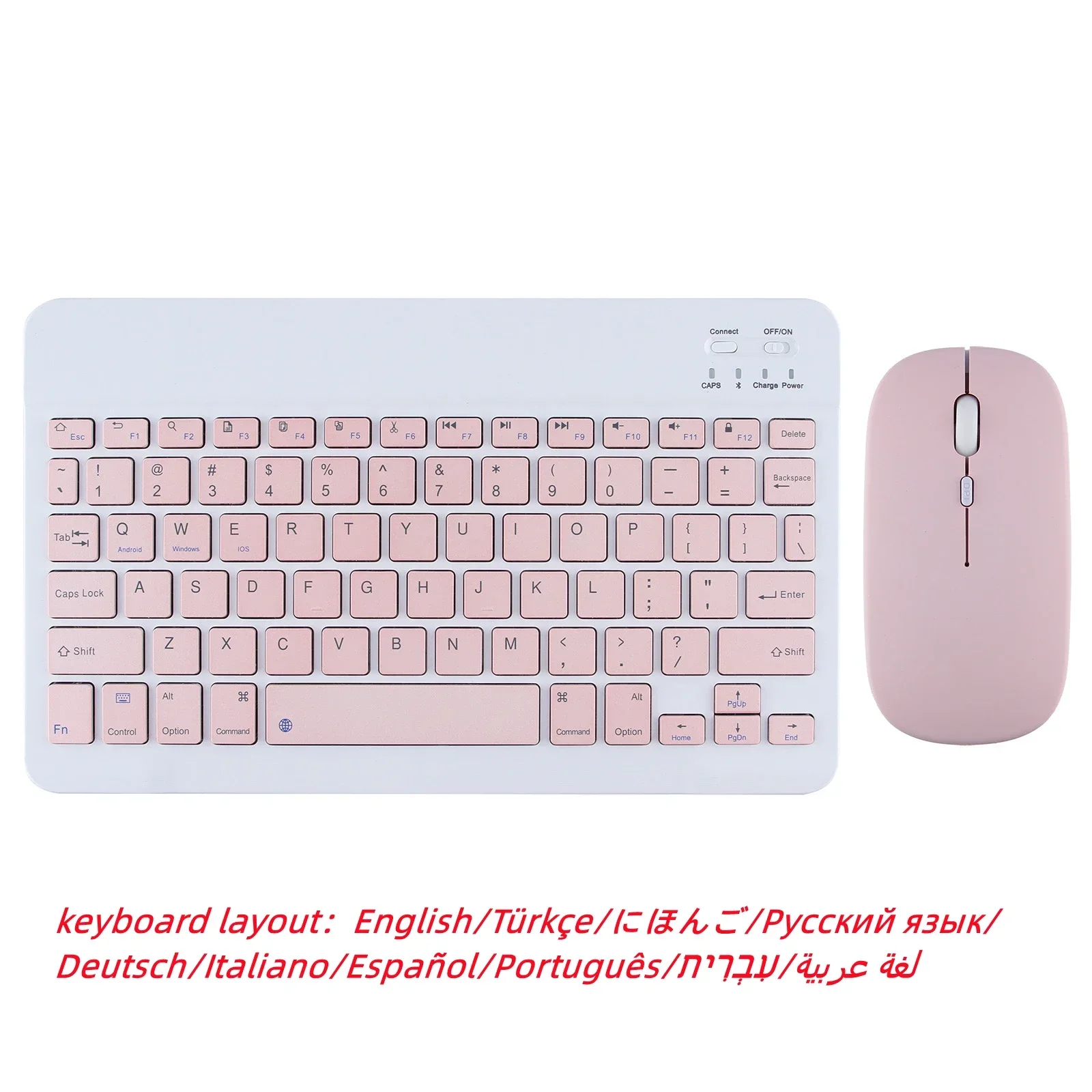 10 pollici Per iPad Pro 11 Tastiera e mouse wireless Bluetooth Russo Coreano Ebraico Spagnolo Per Android IOS Windows Phone Tablet