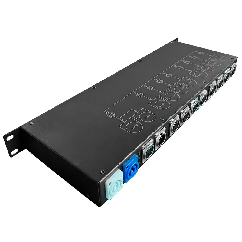 8 طرق مكبر صوت أحادي ضوء المرحلة dmx512 توزيع مكبر للصوت بار نادي الحفل تظهر العزلة الكهروضوئية وحدة التحكم البصرية