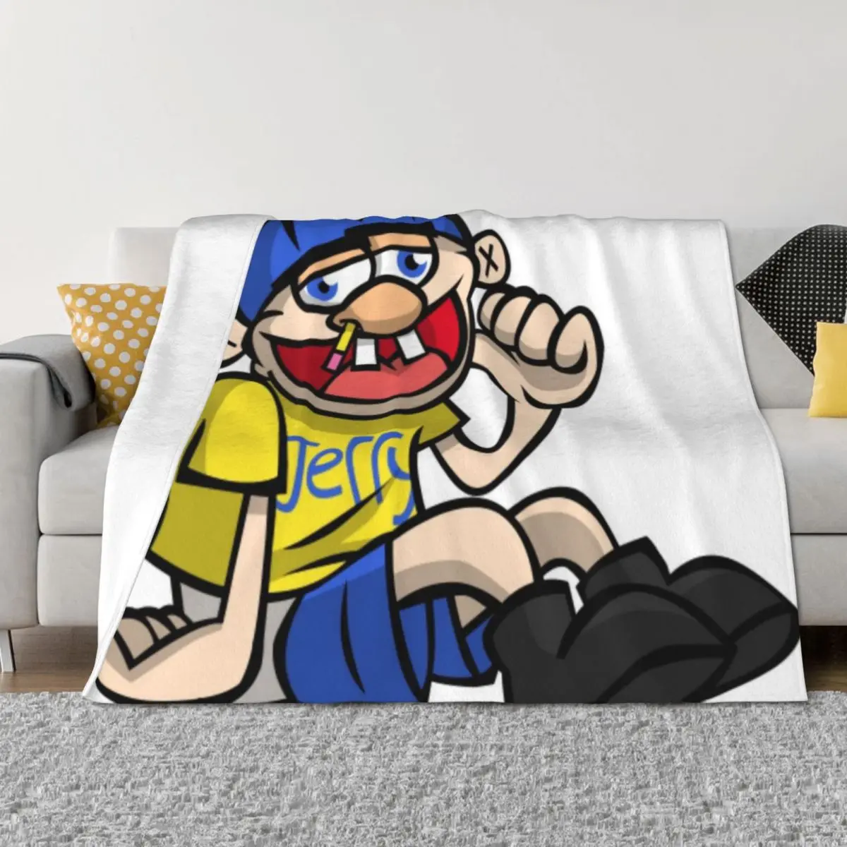 

SML Jeffy Throw Blanket Sofa Heavy Furry Loose Blankets