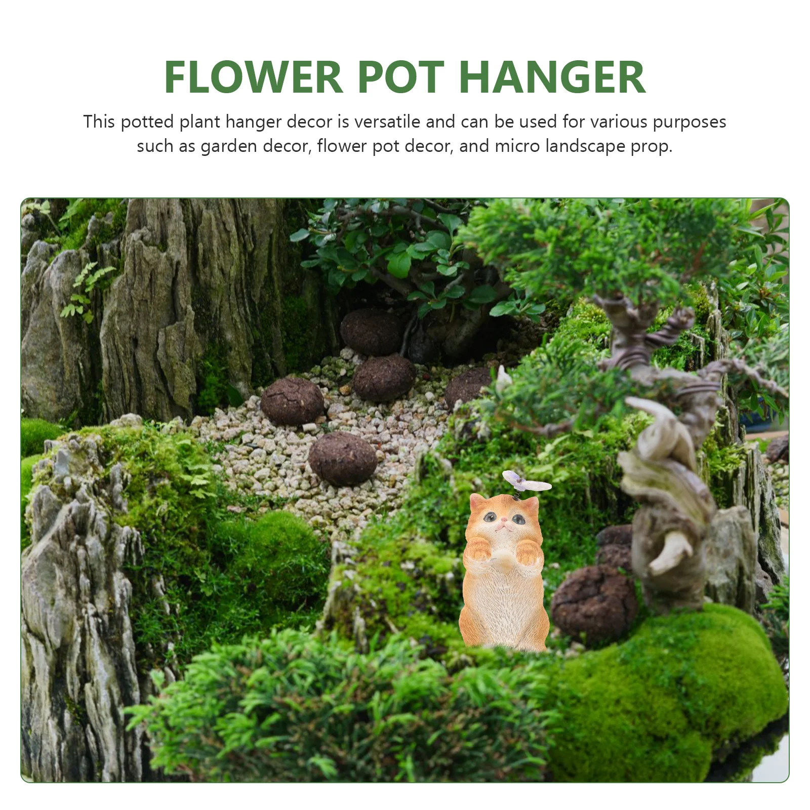 

Cat Flower Pot Pendant Hanger Resin Potted Plant Decorations Garden Lawn L Succulent Planter Adornment BS38015 Small