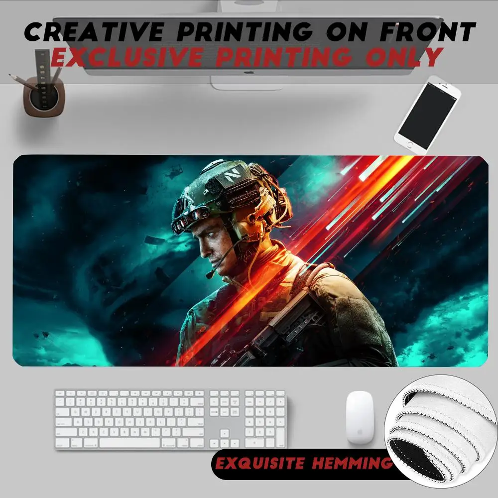 

First-person shooter B-Battlefield 2042 Mouse Pad Non-Slip Rubber Edge locking mousepads Game play mats for notebook PC computer