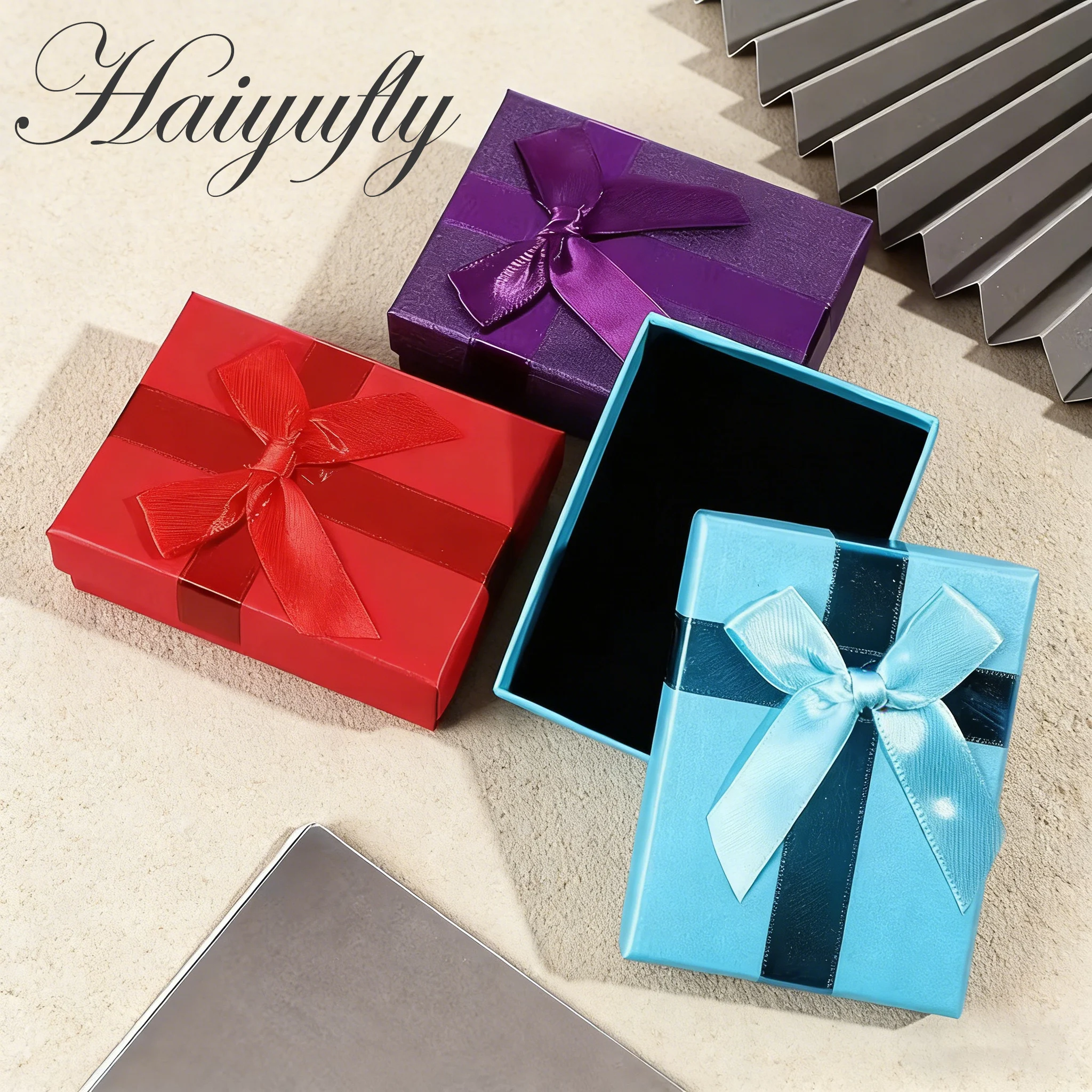 

Haiyufly Portable Jewelry Boxes Earrings Necklace Bracelet Paper Packaging Box Travel Organizer Display Gift Ready Storage Case