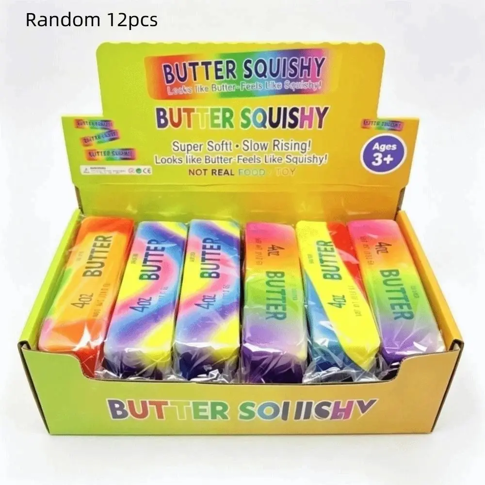 Slow Rebound Butter Stick Fidget Toy 13.5cm Length Bar Squeeze Butter Stick Squishy Toy Slow Rising Butter Stick Squeeze Toy