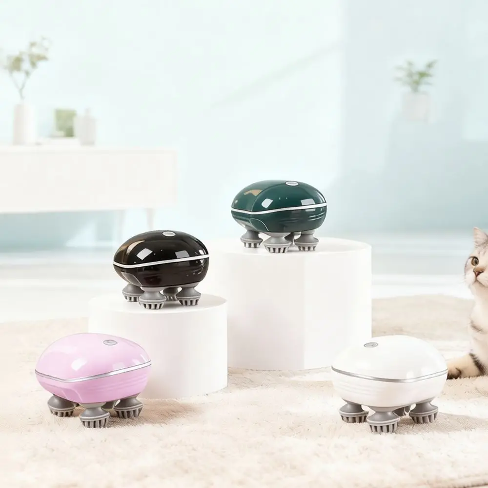 Portable Electric Scalp Massager Wireless Head Soothing Device Multi Purpose Stress Relief Tool For Pets