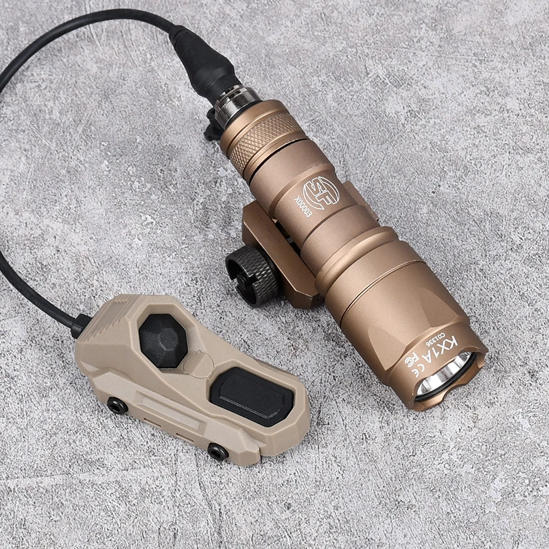 Airsoft Surefir M600 M600C M300 Scout Flashlight LED Tatical Hunting Weapon Light High Lumen With Dual Function Pressure Switch