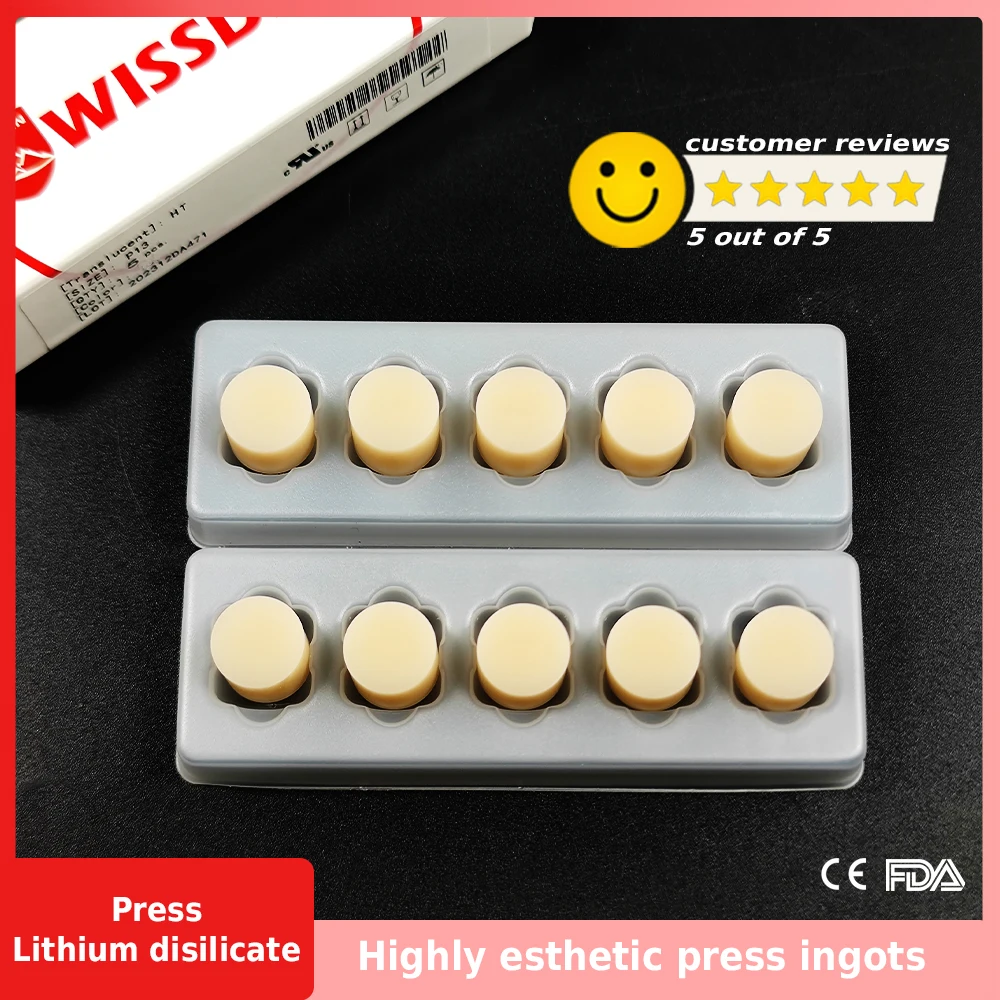 10 Pieces Wissden Dental Glass Ceramic Press Lithium Disilicate Ingots Dental Lab Materials