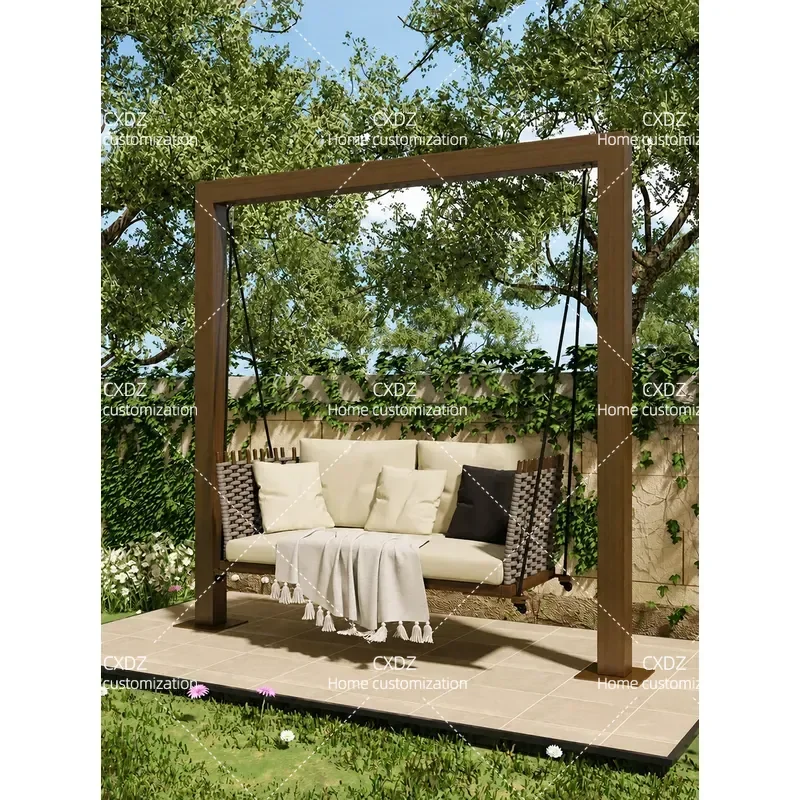 Outdoor Swing Chair Single Double Hammock for Courtyard Balcony Garden Patio Hanging Seat Furniture