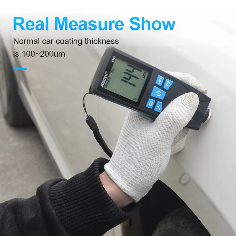 Battery or USB car coating thickness gauge with high precision 0.1um/01-500UM Fe&NFe Coating Thickness Tester Manual Automotive