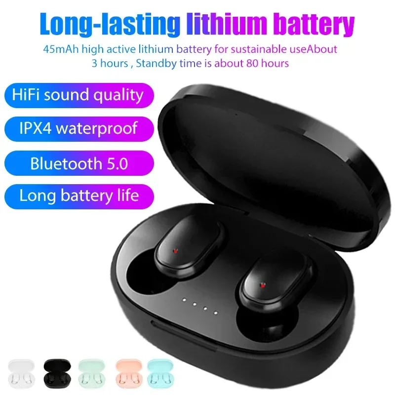 TWS Bluetooth 5.0 Wireless Earphones, Headphone, Stereo Headset, Sports Earbuds, Microphone with Charging Box for Cell Phone