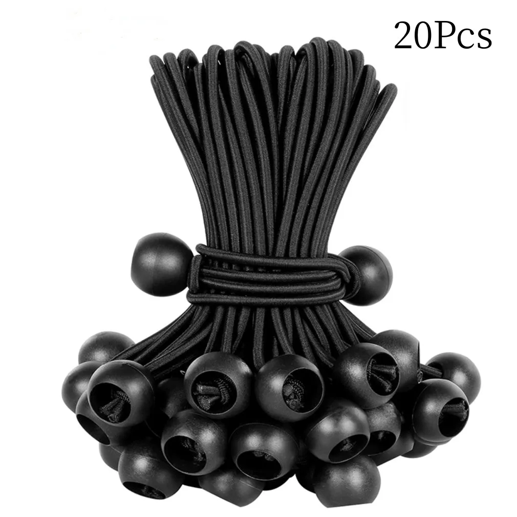 20pcs Multi-functional Fixed Rope Ball Cord Camping Tent Stretch Cord Ball Bungee Cord Heavy Duty Bungie Cord Balls For Camping