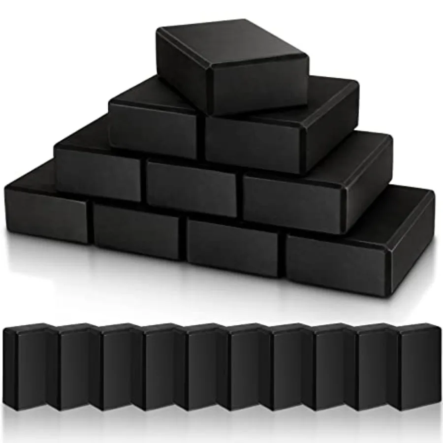 

10 Pcs Foam EVA Yoga Blocks Lightweight Non Slip Supportive Yoga Bricks for Pilates Stretching and Meditation Women Men Yogi Be
