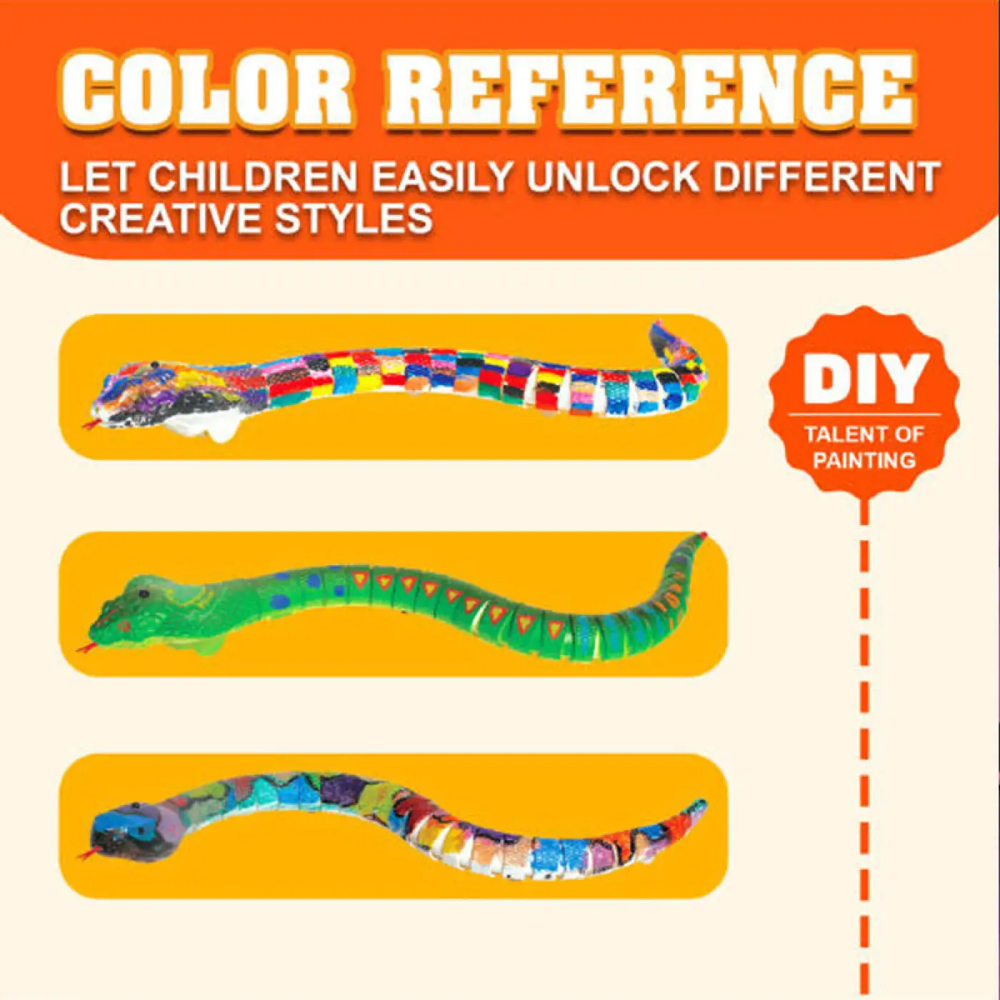 DIY Remote Control Animal Cobra Assemble Graffiti Drawing RC Rattlesnake Toy Prank Novel and Interesting Gift for Children