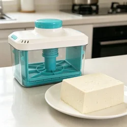 Home Tofu Press Efficient Use Plastic U Shaped Drip Tray Sealing Lid Tofu Presser Drainer for Home Kitchen Tofu Press