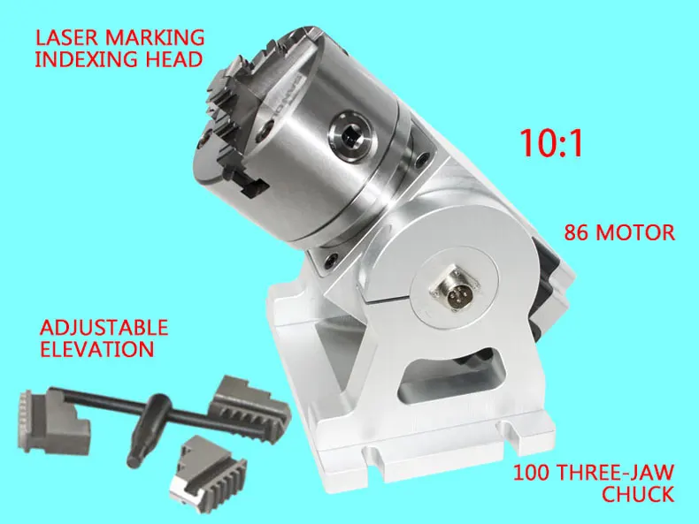 Testa di indicizzazione per fresatrice di precisione CNC con mandrino a 3 griffe da 100 m Testa divisoria universale per fresatrice CNC 10:1 2025 NOVITÀ