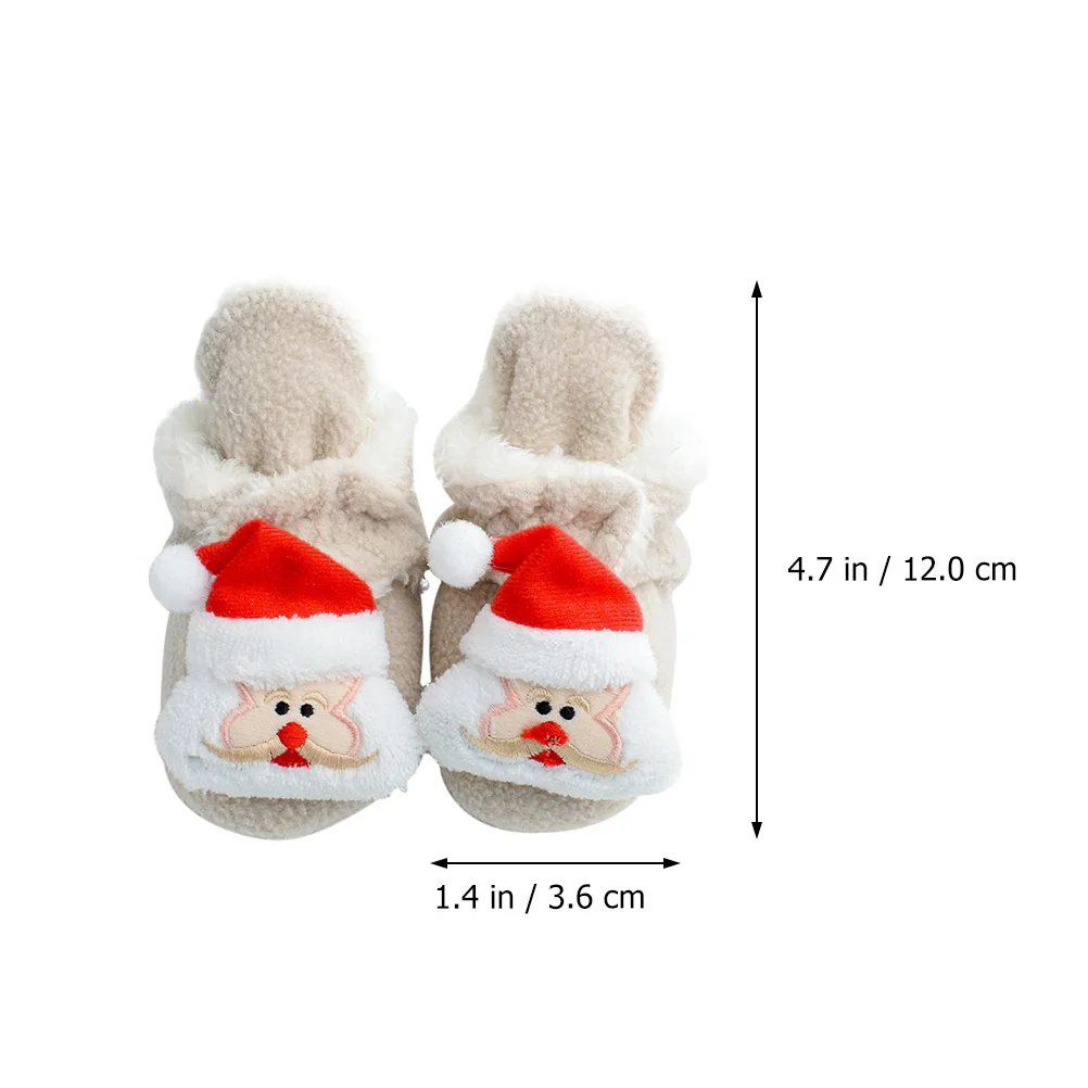 

Christmas Shoes Santa Cotton Boots Newborn Socks Walking Lightweight Toddler