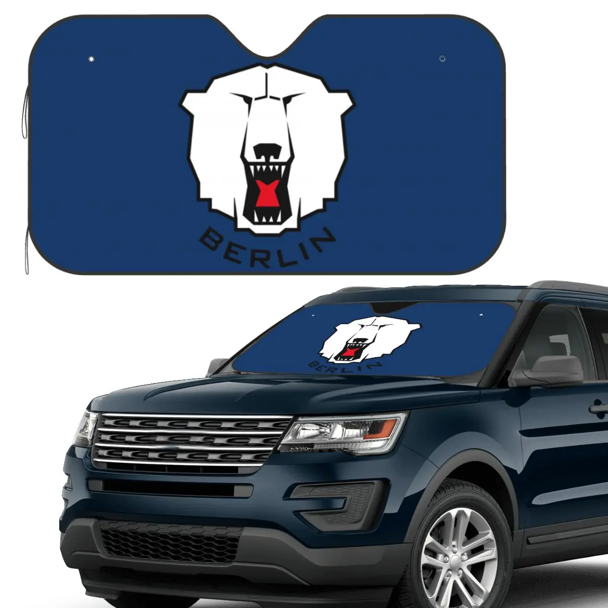

Eisbaren Berlin Sunshade Windscreen Car Front Windshield Window Sun Visor Accessories Covers
