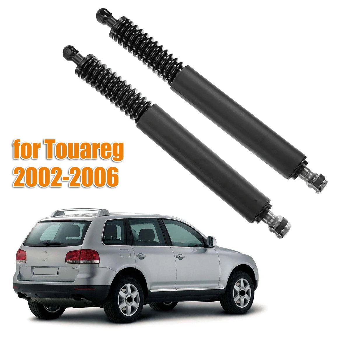 Professional 2PC Tailgate Lift Supports Shock Struts Rear Hatch Trunk Gas Spring Strut 7L6827550N Black For VW Touare