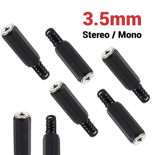 Conector de toma de Audio mono/estéreo DIY de 3,5mm, adaptador eléctrico de toma de soldadura hembra