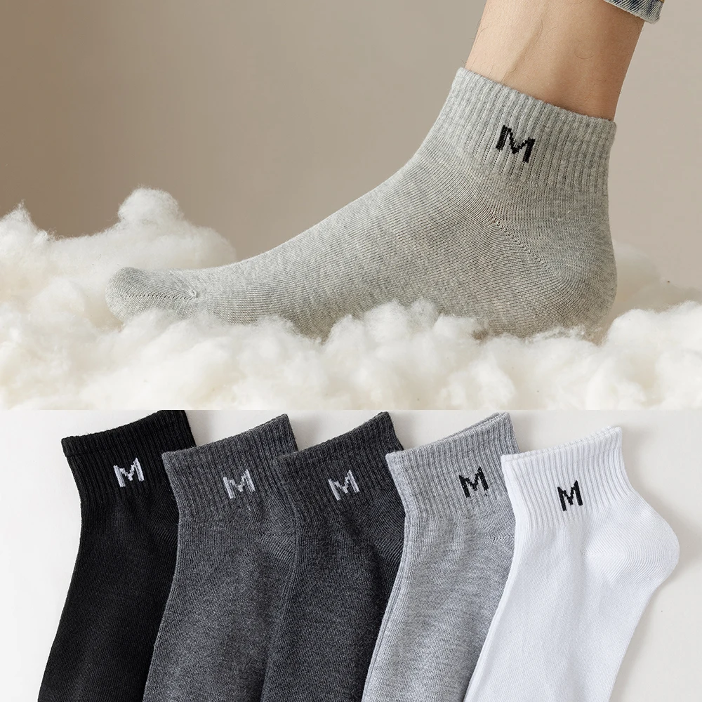 

Men's Athletic Ankle Socks Breathable Cotton Sports Socks with Mesh Panels Lightweight Thin Casual Socks for Running Gym Workout