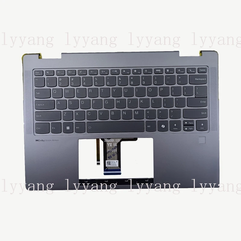 f  5CB1N96877 Palmrest Case w/ US Backlit Keyboard FP For Yoga 7 2-in-1 14AHP9 83DK