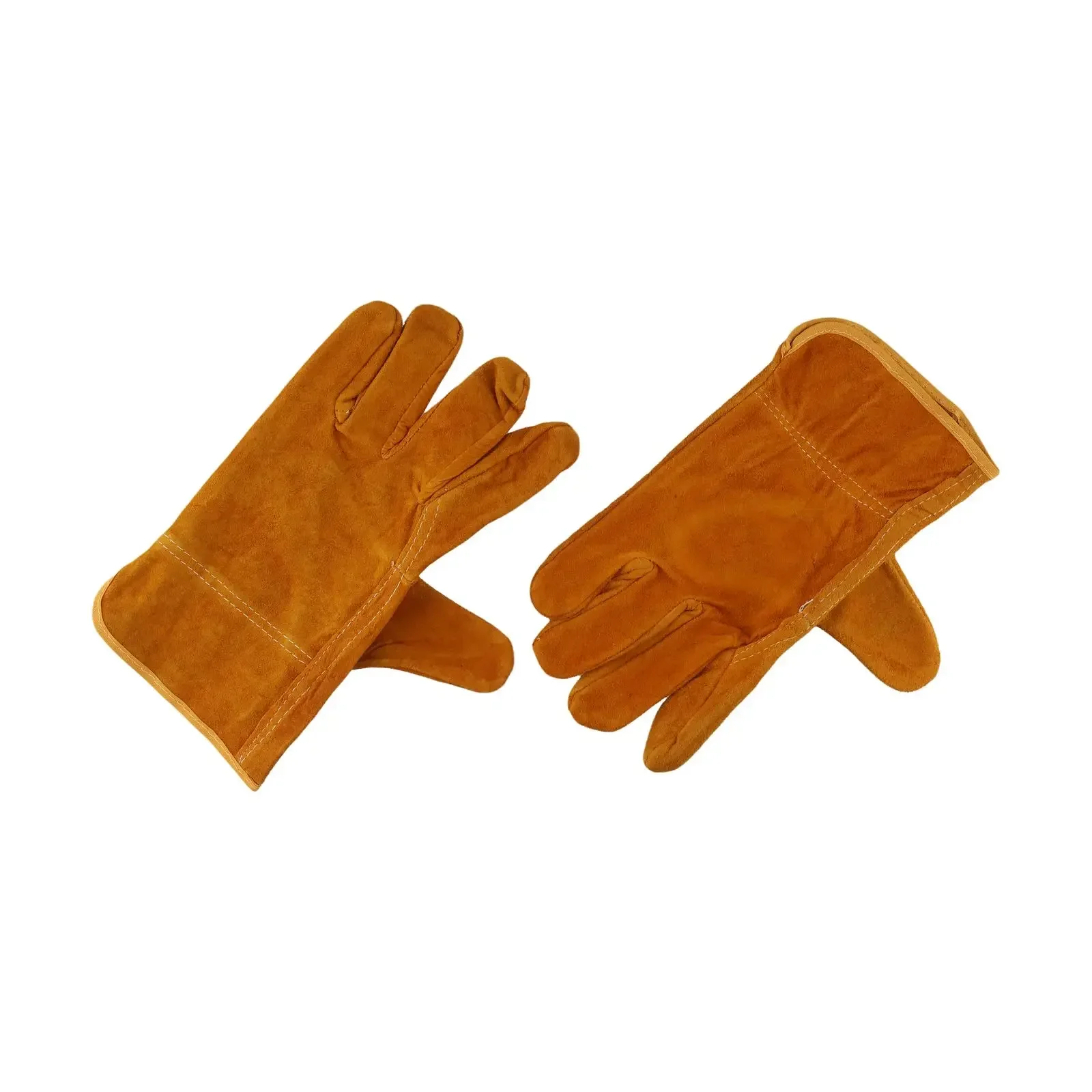 Guantes de soldadura de piel de vaca para trabajo de automóvil, resistentes a las llamas, totalmente forrados, guantes protectores de piel de vaca de alta calidad