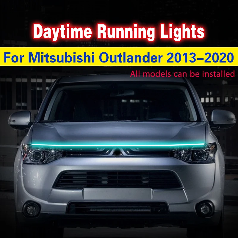 1Pcs LED Daytime Running Light DRL Lamp Waterproof Fog Lamp For Mitsubishi Outlander 2013-2020 Universal Decorative Ambient Lamp