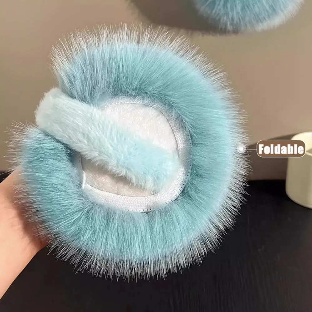 Solid Color Plush Fluffy Earmuffs Winter Ear Protection Coldproof Ear Cover Keep Warm Earflaps Women