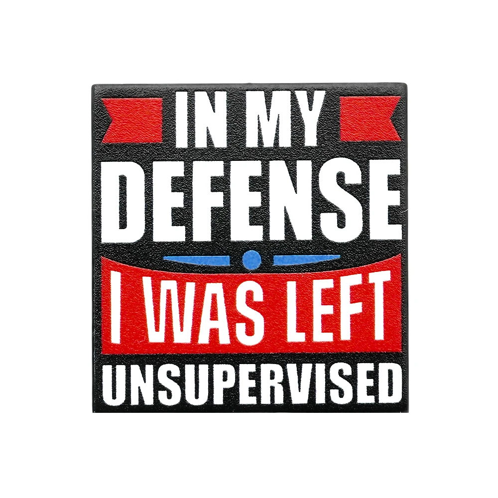 Funny Enamel Brooch In My Defense I Was Left Unsupervised Humor Birthday Baby Shower Gift Sarcastic Meme Lapel Pin Badge Accesso