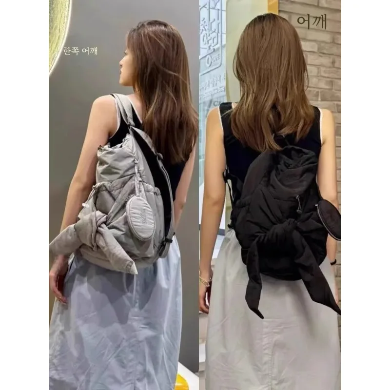 New 2025 Lightweight Outdoor Dual Shoulder Bag Single Shoulder Bag Versatile Large Capaci Casual Backpack Nylon Material fo...