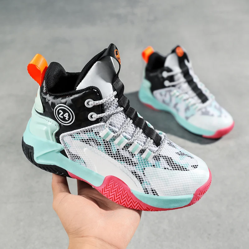 Kids Casual Breathable Mesh Sneakers Basketball Shoes Child Air Sport Shoes Boys Footwear Summer Children Male Basket Autumn