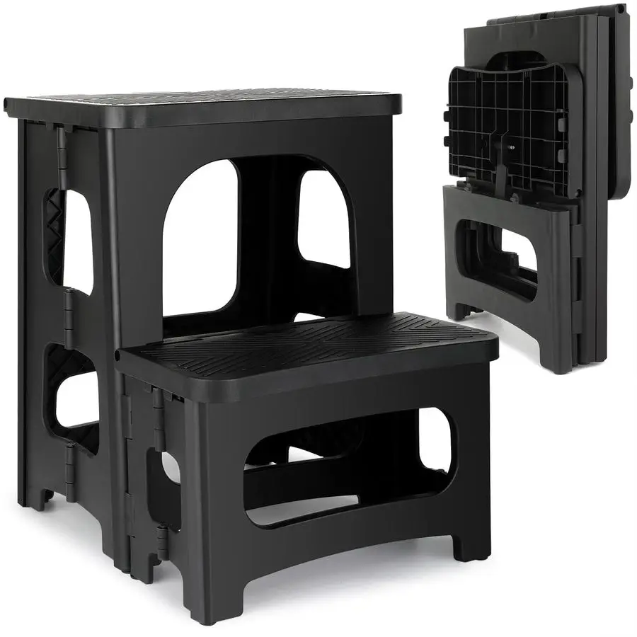 

Складной табурет-ступенька с противоскользящим покрытием, нагрузка до 250 фунтов, портативный, с двумя вариантами высоты (8 и 17 дюймов), для кухни и ванной комнаты