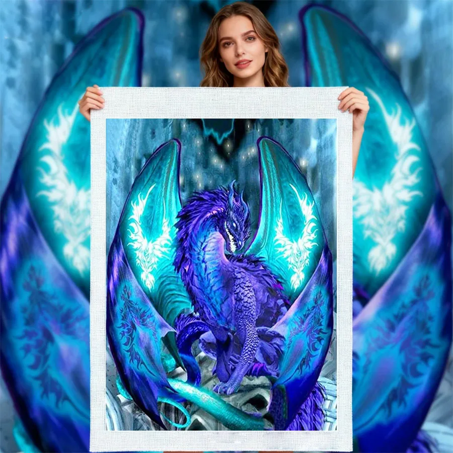 2026 nuevo estilo dragón impreso patrones de punto de cruz DIY bordado artesanía pintura artesanía costura promociones regalo de ventas