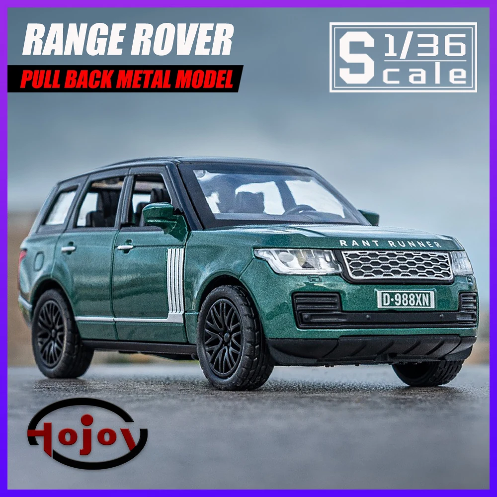 

Metal Cars Toys Scale 1/36 Range Rover SUV Diecast Alloy Car Model for Boys Children Kids Toy Vehicles Sound and Light Pull Back