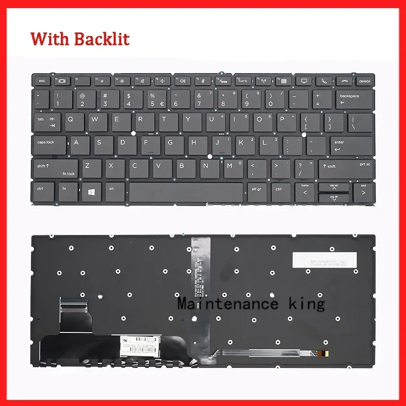 New Genuine Laptop Rreplacement Keyboard Compatible for HP EliteBook X360 830G6 835 730 735 G6