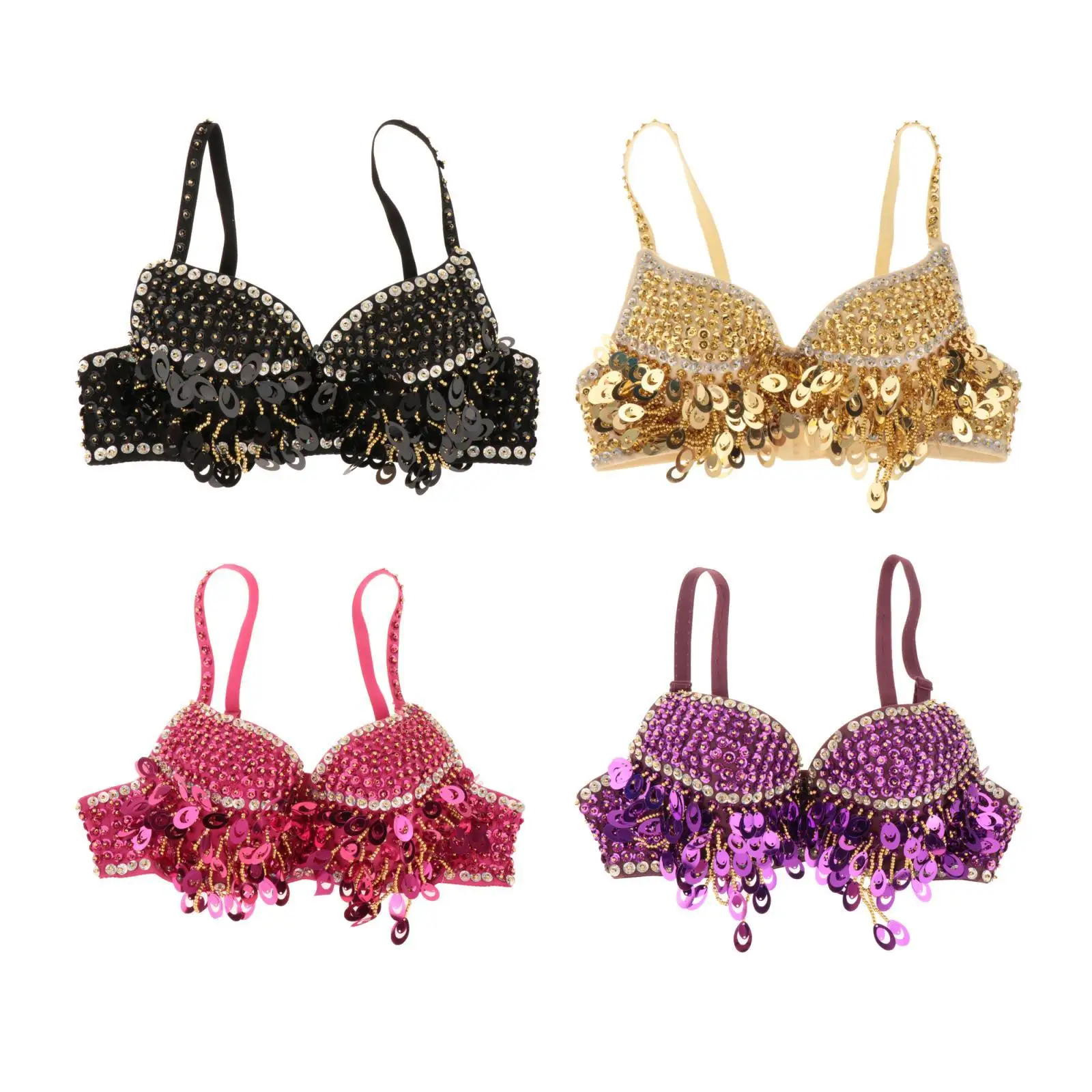 Lady's Belly Dance Bra Top Women Belly Dance Bra Glitter Belly Dance Bra Top
