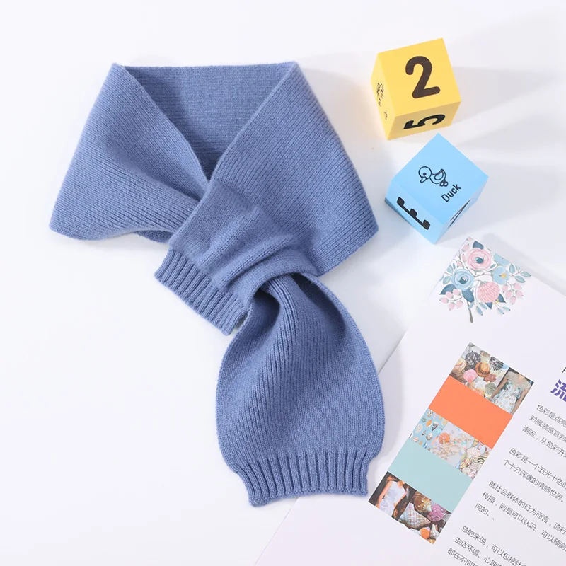 

Full Of Vitality Basic Neckerchief 100% Merino Wool Tippet Autumn And Winter Unisex Style Children's Clothing Accessories
