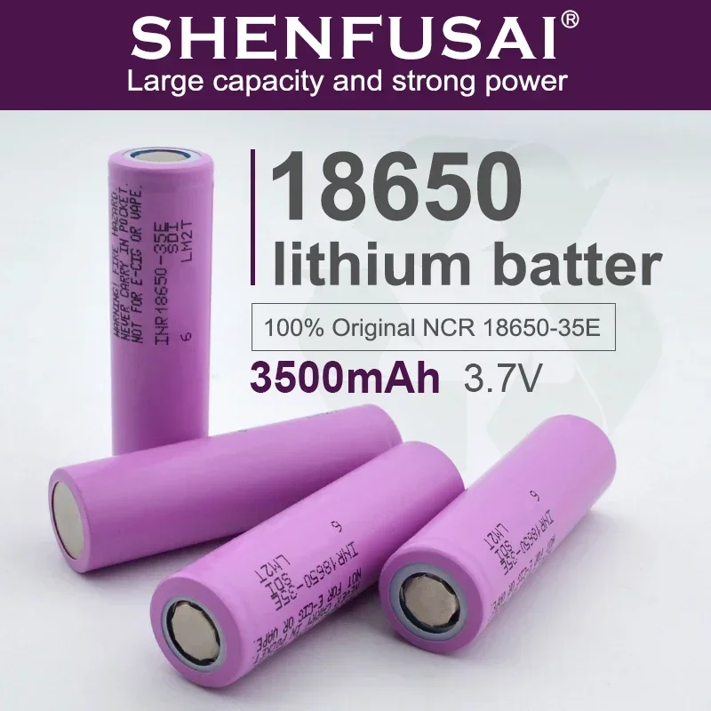 

lNR18650 lithium ion rechargeable battery, 35E, 3.7V, 3000mAh, 20A discharge, suitable for e-cigarettes, electric tools, etc