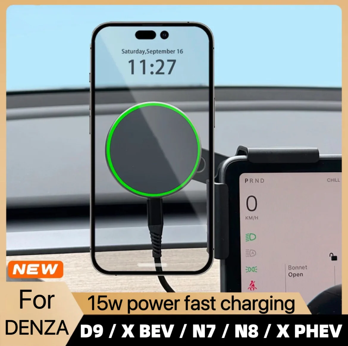 

Регулируемый магнитный автомобильный держатель для телефона для DENZA D9 X BEV N7 N8 X PHEV — аксессуары для рамки для поддержки автомобильного телефона на экране