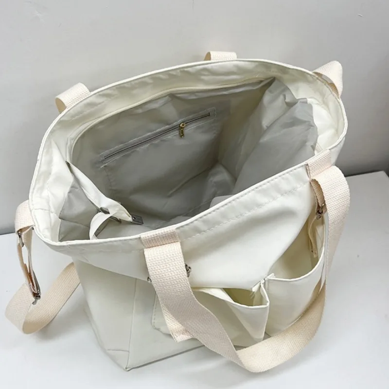 Borsa in nylon impermeabile, borsa da donna di grande capacità, leggera e multifunzionale, borsa a tracolla monospalla, insegnante di classe studentesca