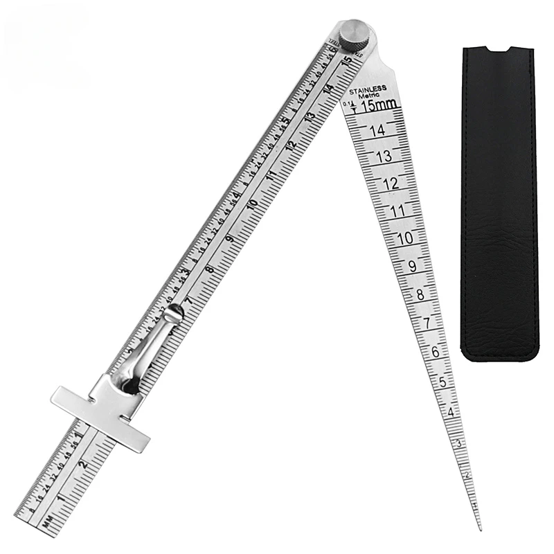 Stainless Steel Taper Welding Feeler Gauge Gage Depth Ruler Gap Hole Inspection For Measurement Tool 