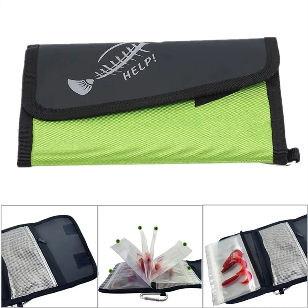 Large Capacity Fishing Lure Bags Fishing Boxes For Soft Baits Storage Wallet EVA Inner Spinner Spoon Bait Carrying Case 