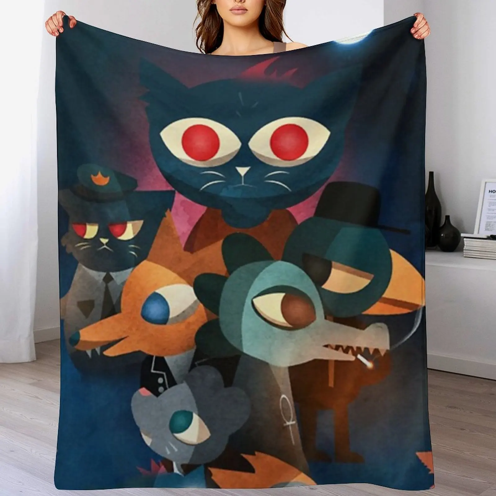 

Night in the Woods Throw Blanket Decorative Sofa Quilt heavy to sleep Blankets