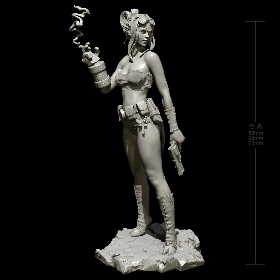 50mm 60mm 75mm Resin model kits figure beauty colorless and self-assembled 3D Printing TD-6625/3D